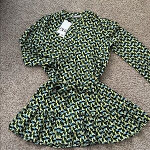 ZARA Geometric Patterned Long Sleeve Dress *NWT ✨
